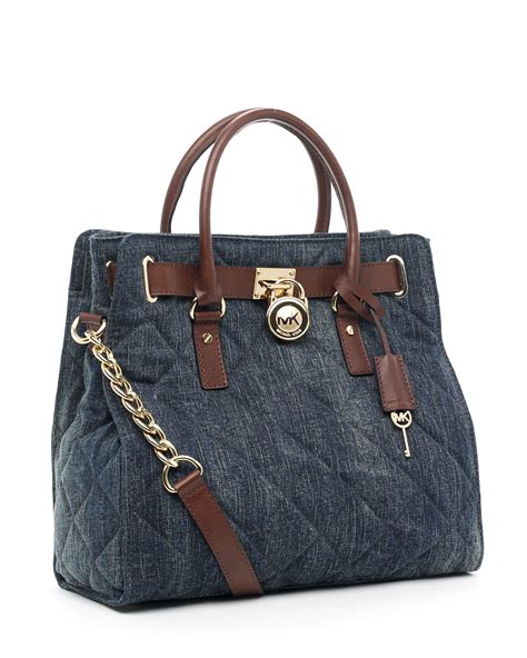 blue michael kors tote bag|michael kors blue jean handbags.